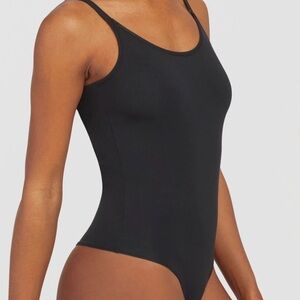 SPANX Black Cotton Comfort Thong Bodysuit XL